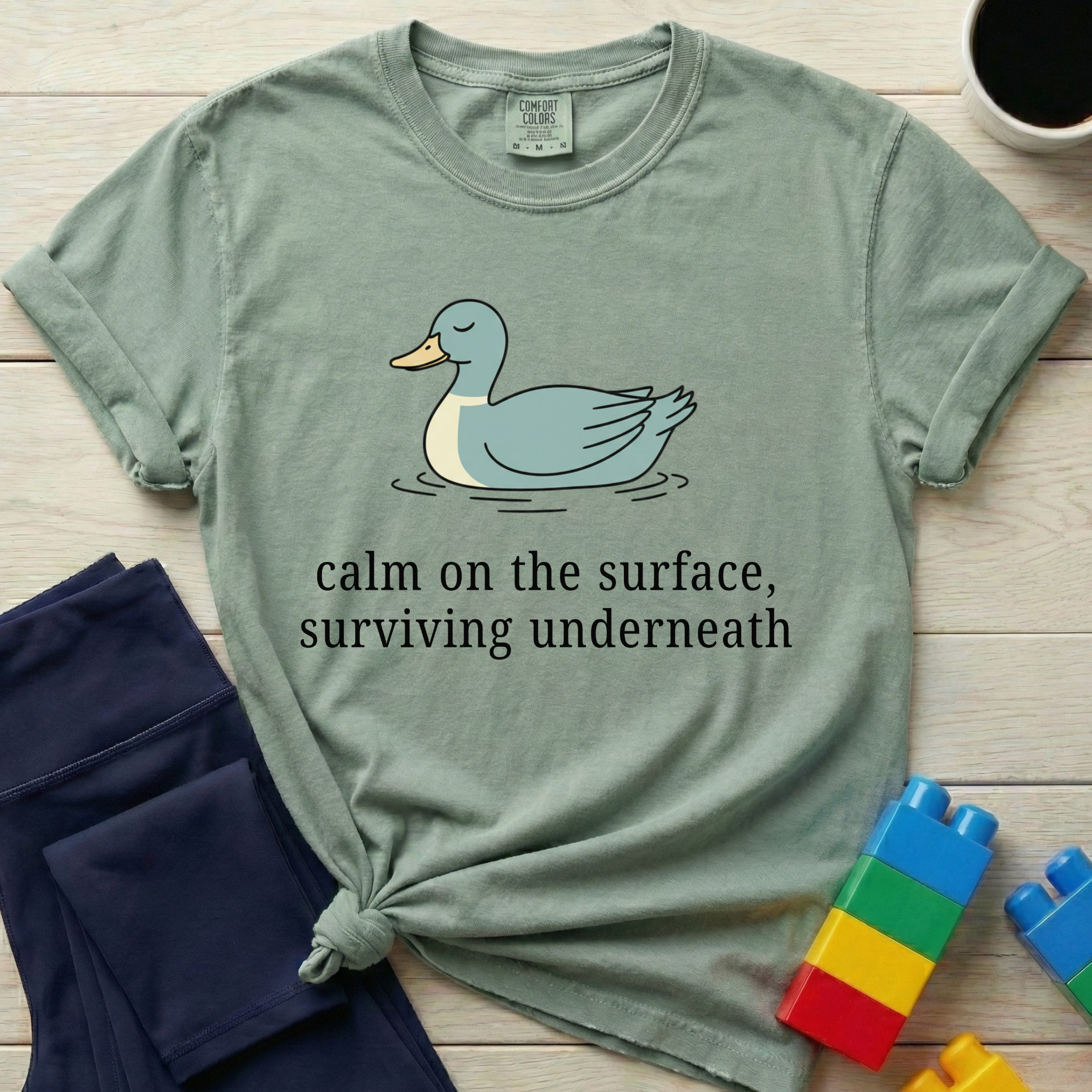 Calm On The Surface Surviving Underneath T-shirt