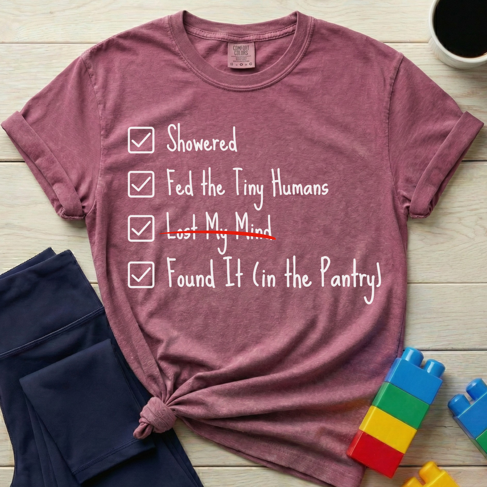 Exhausted Mom List T-shirt