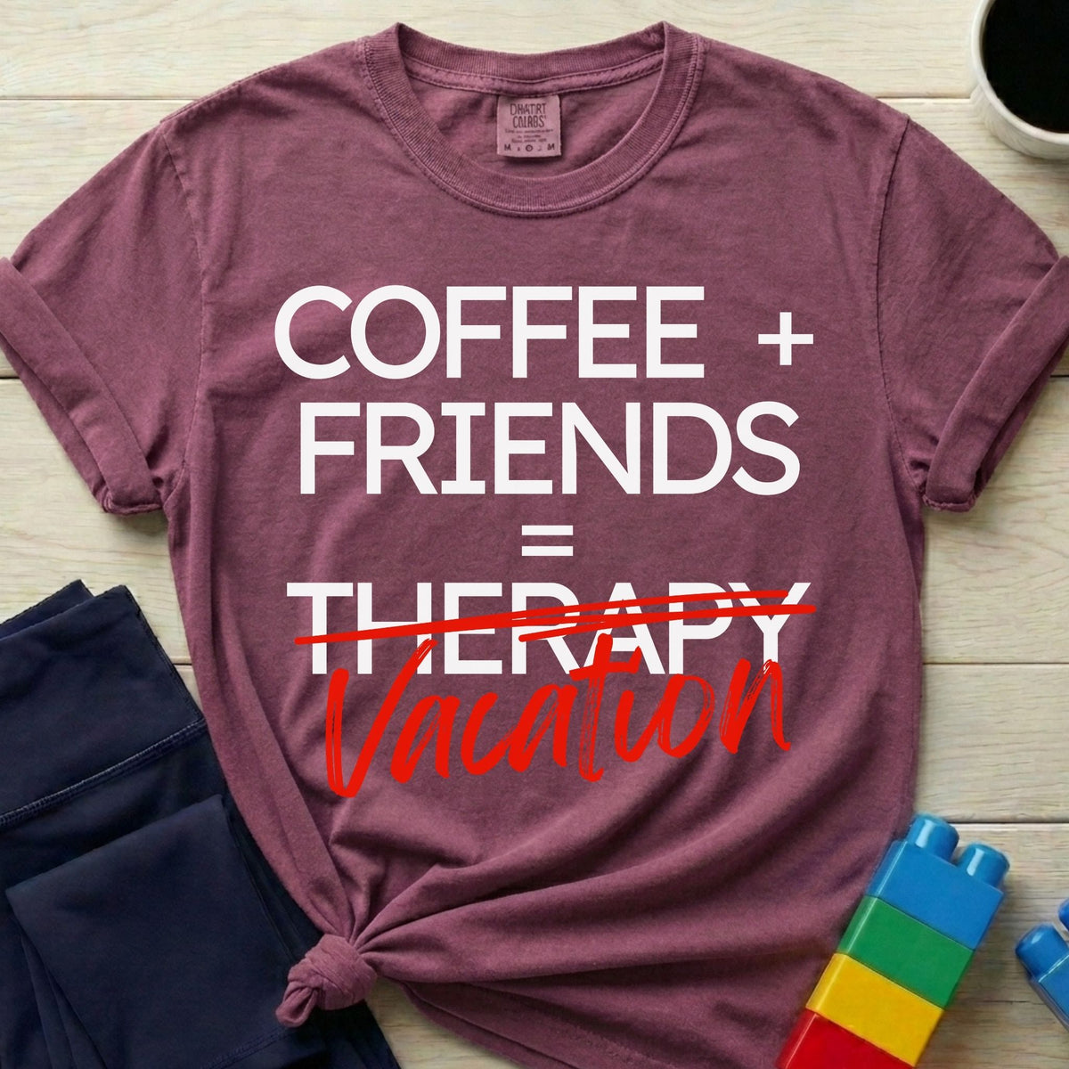 Coffee Friends Therapy Vacation T-Shirt