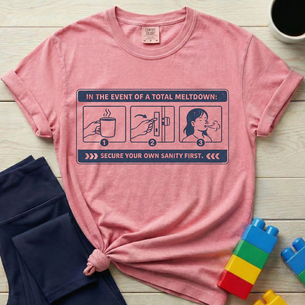 Mom Total Meltdown Safety Card T-shirt