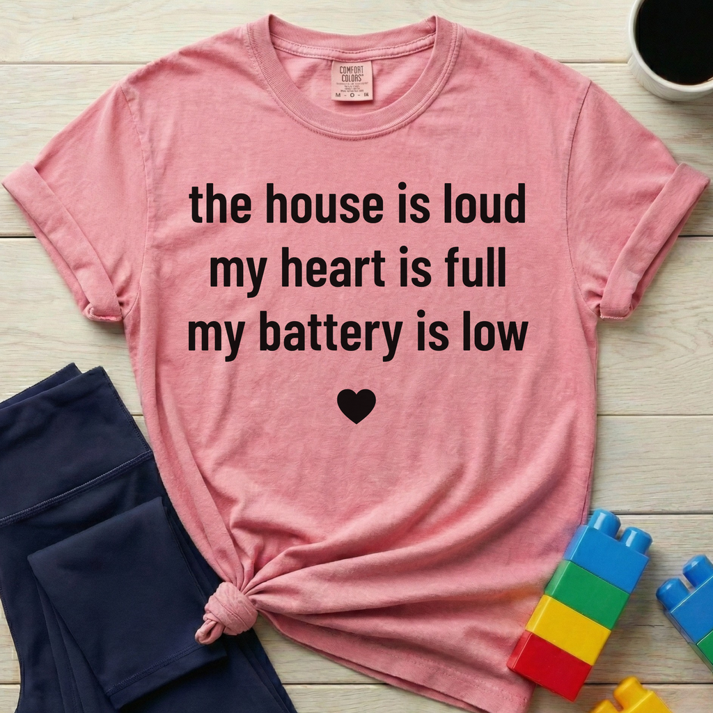House Is Loud Battery Low T-shirt