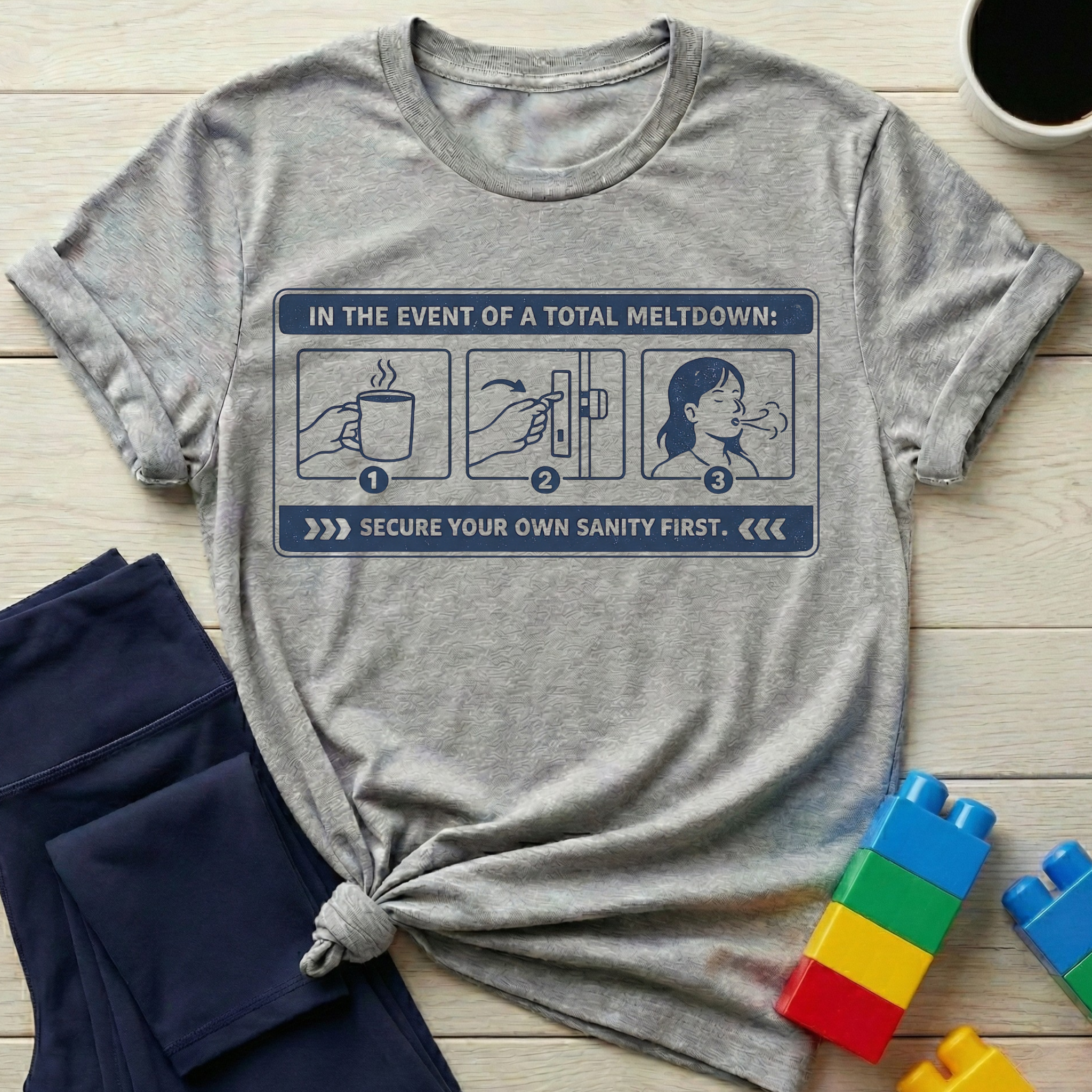 Mom Total Meltdown Safety Card T-shirt
