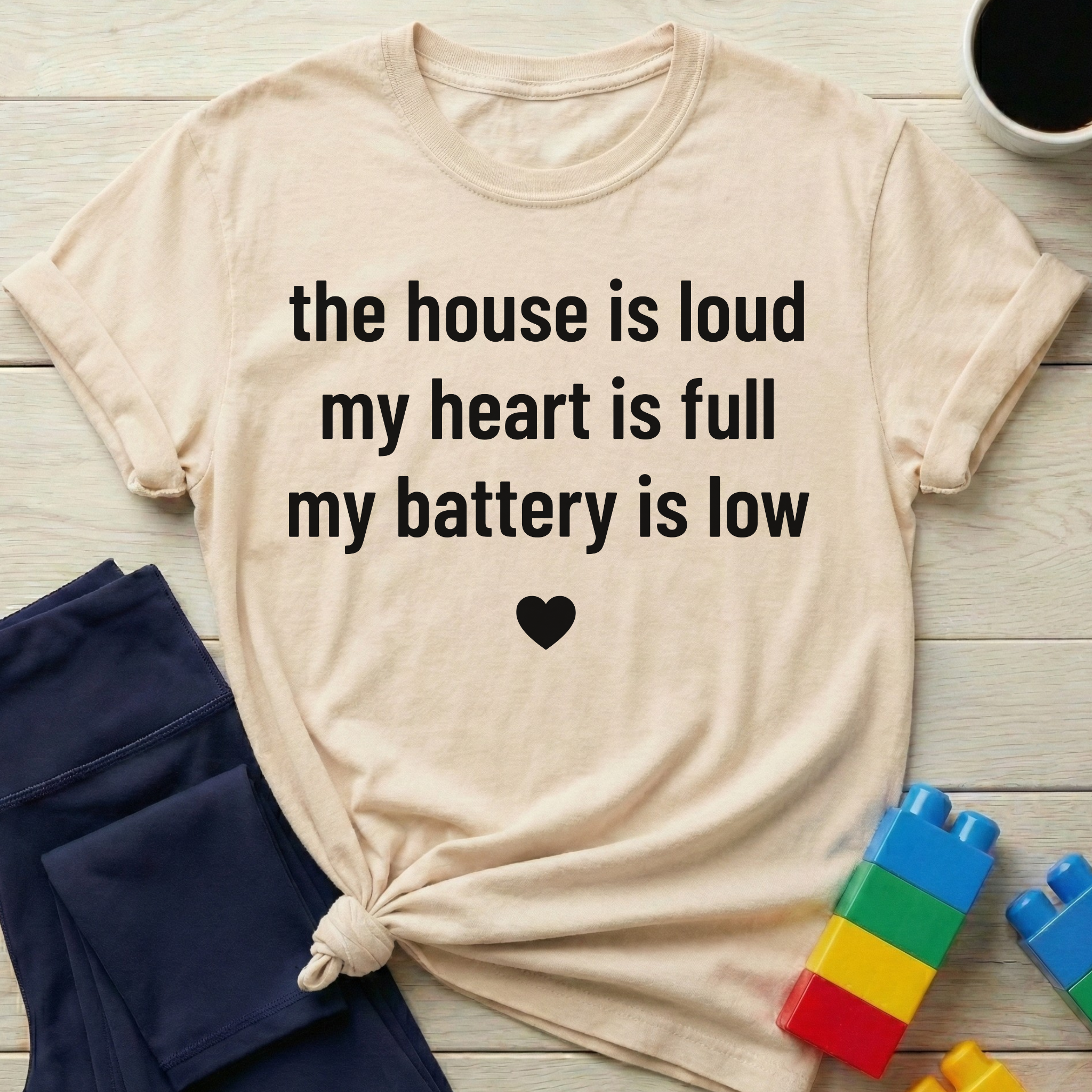 House Is Loud Battery Low T-shirt