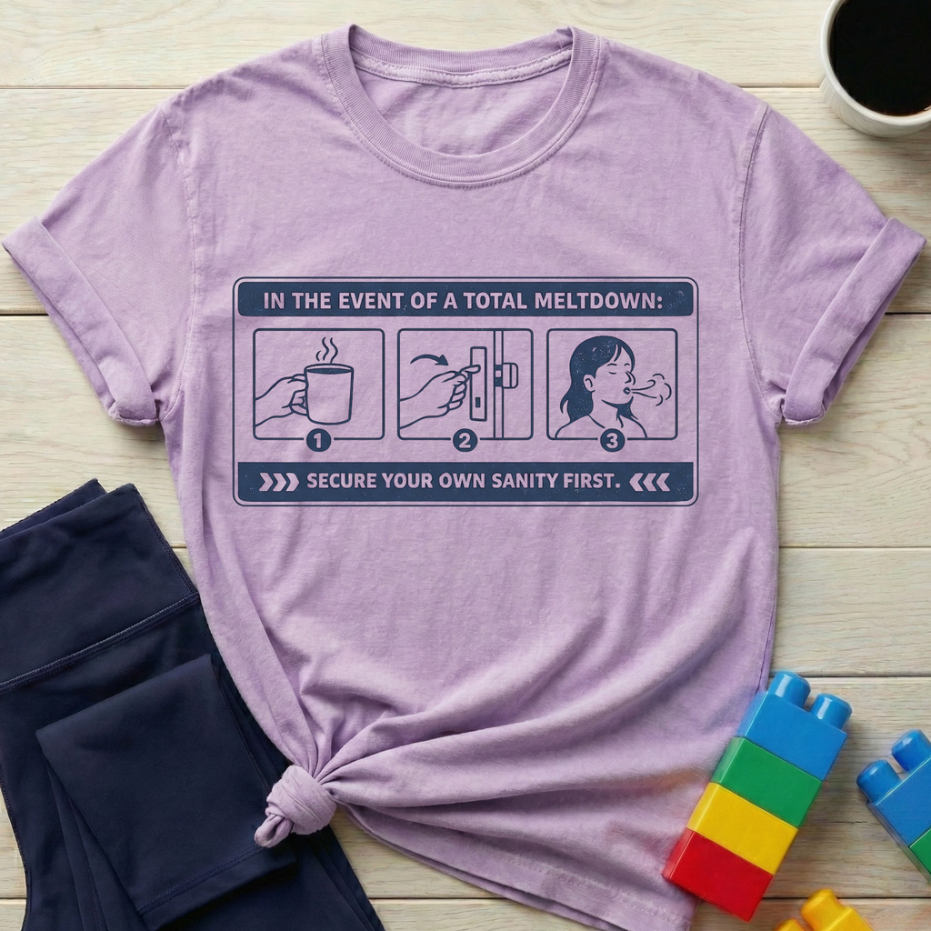 Mom Total Meltdown Safety Card T-shirt