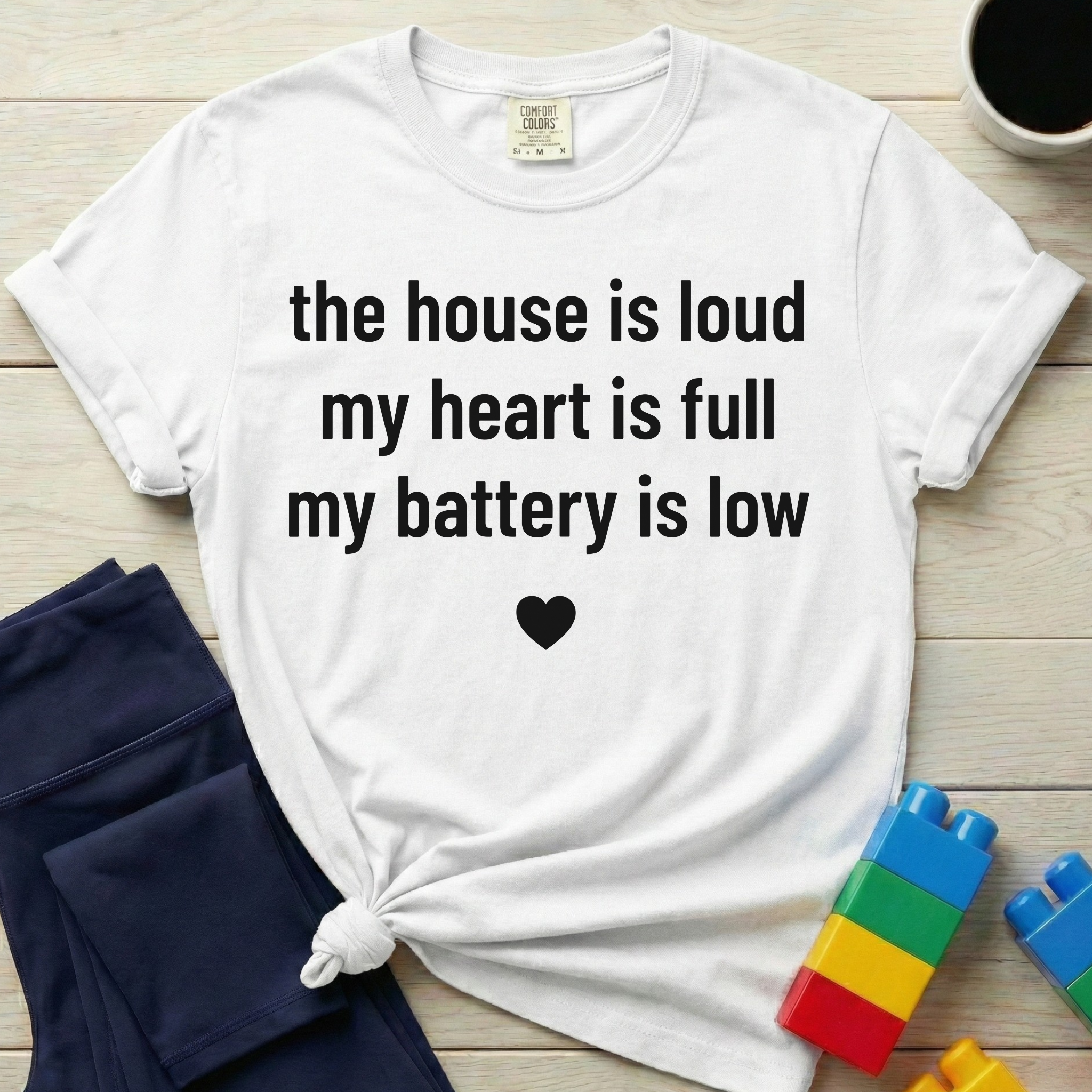 House Is Loud Battery Low T-shirt